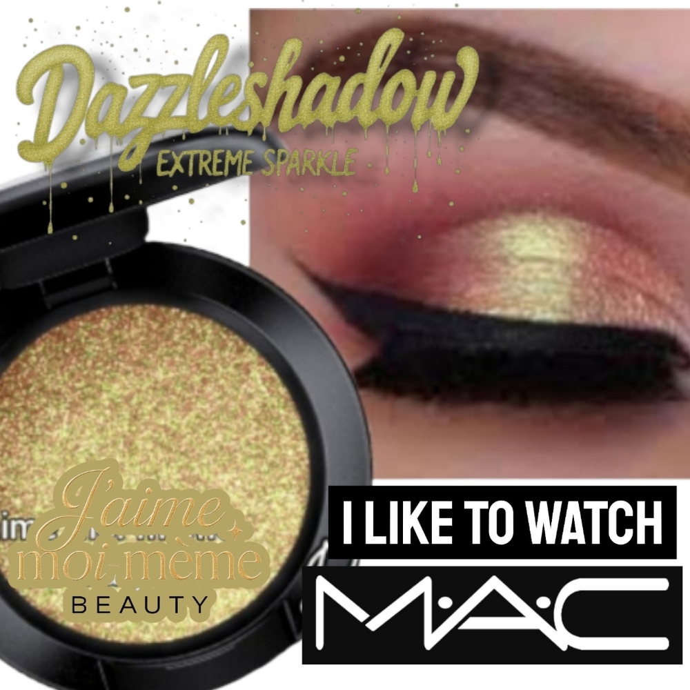 MAC DAZZLESHADOW I LIKE TO WATCH METALLIC GREEN GOLD SHIMMER EYESHADOW